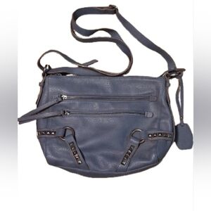 Jessica Simpson Chic Blue Crossbody Bag with Stud Accents